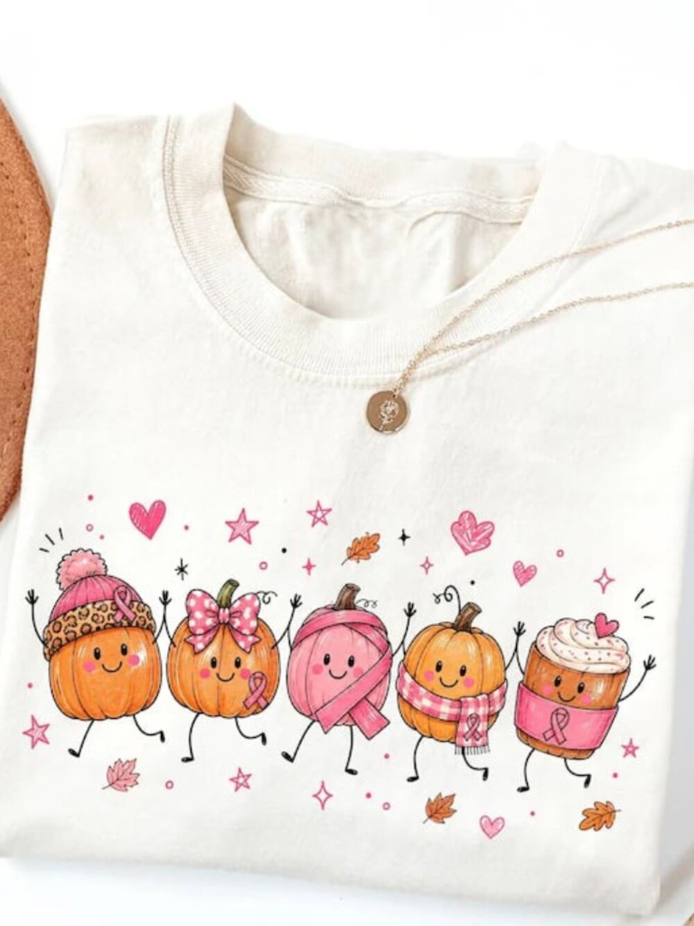 Pink October Tshirt, Cancer Awareness Shirt, Fall Pumpkin Tee